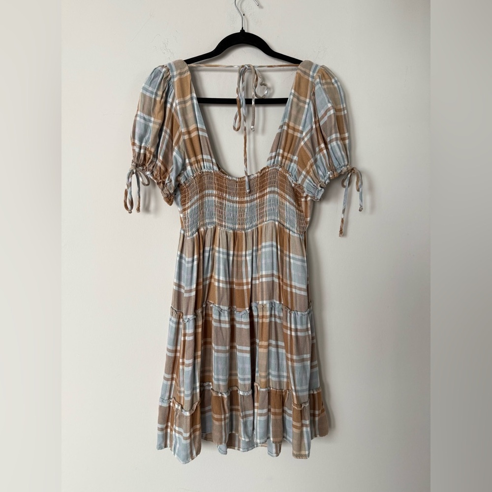 Show Me Your Mumu Maryellen Tiered Mini Dress in Georgetown Plaid - Picture 15 of 16